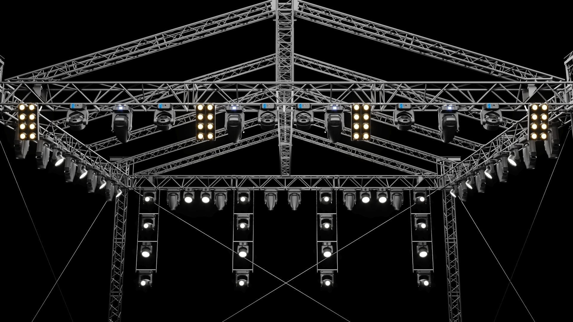 Concert Stage Set Full Detail 3D model_11