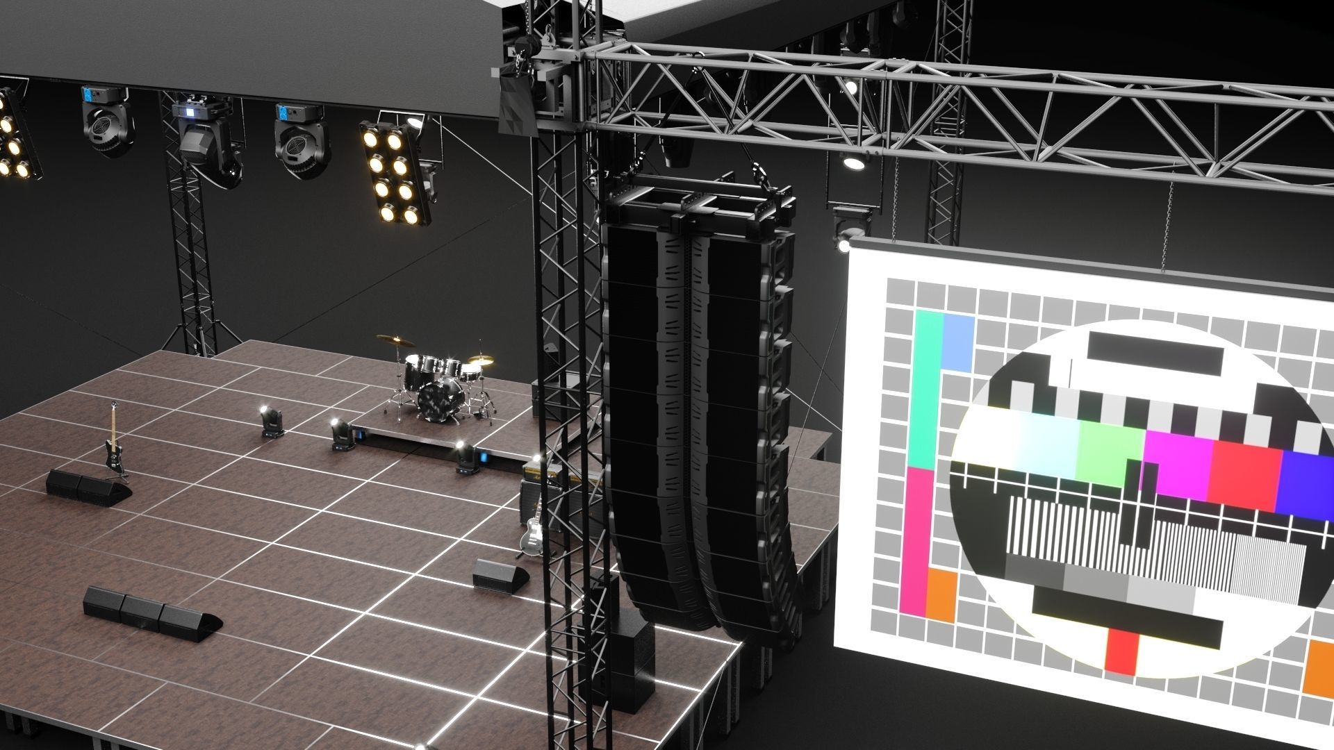 Concert Stage Set Full Detail 3D model_6