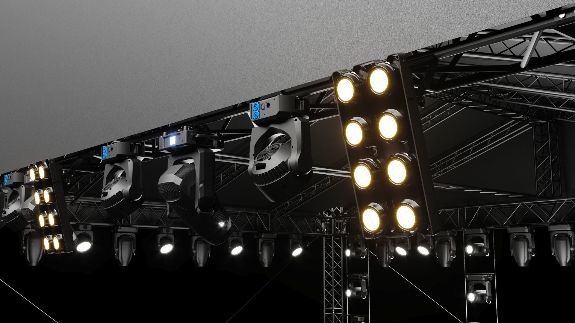 Concert Stage Set Full Detail 3D model_5