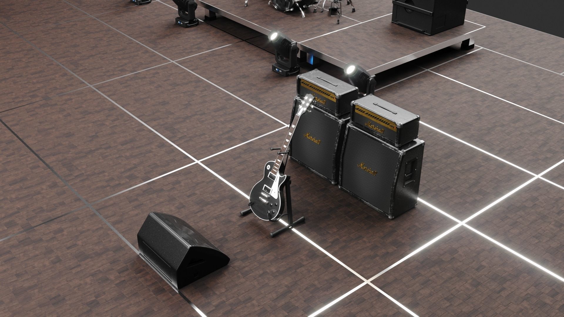 Concert Stage Set Full Detail 3D model_8