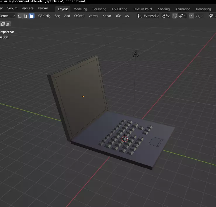 Laptop LowPoly 3D Low-poly 3D model_0