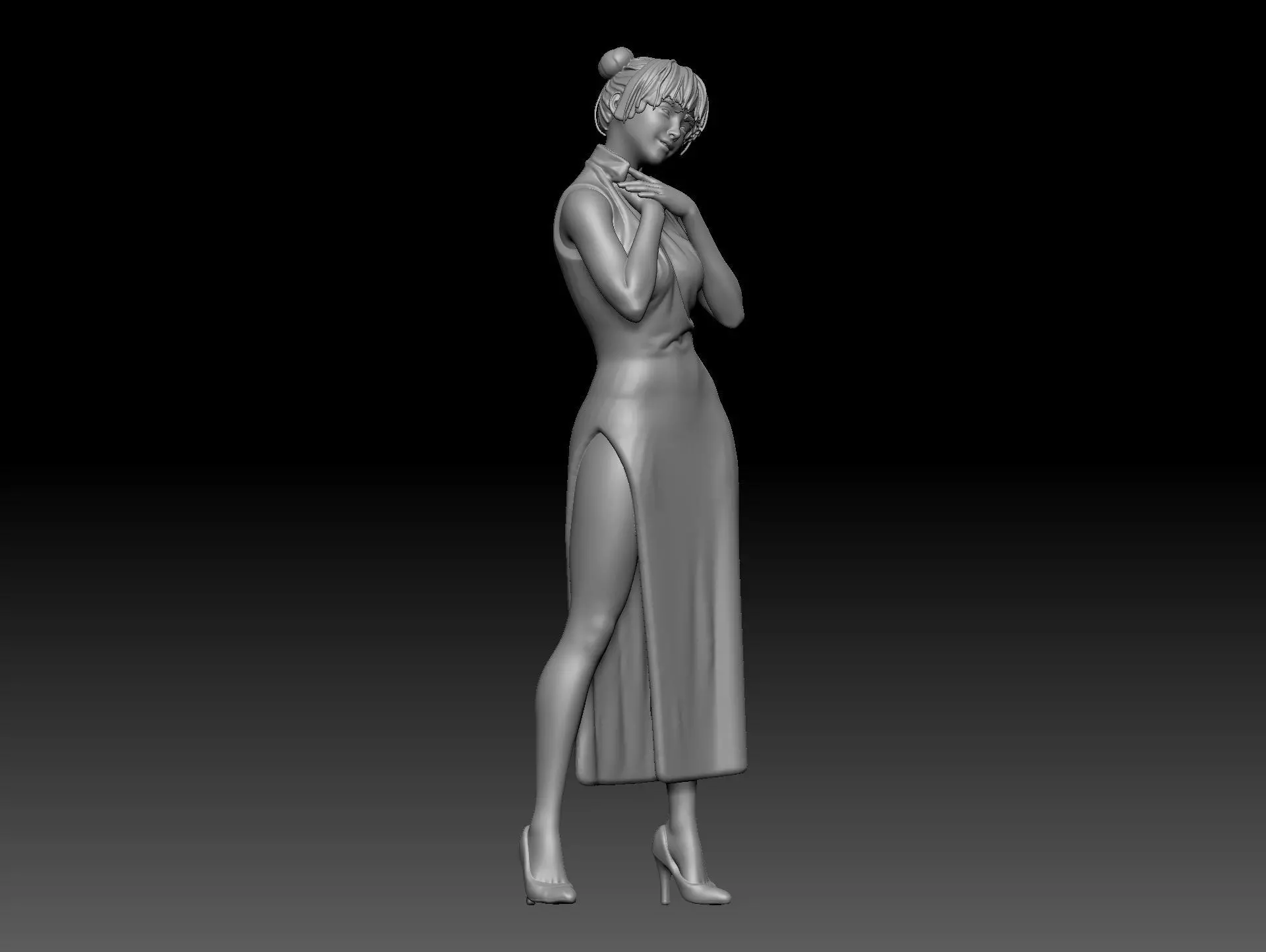 chinese girl 2 3D print model_0