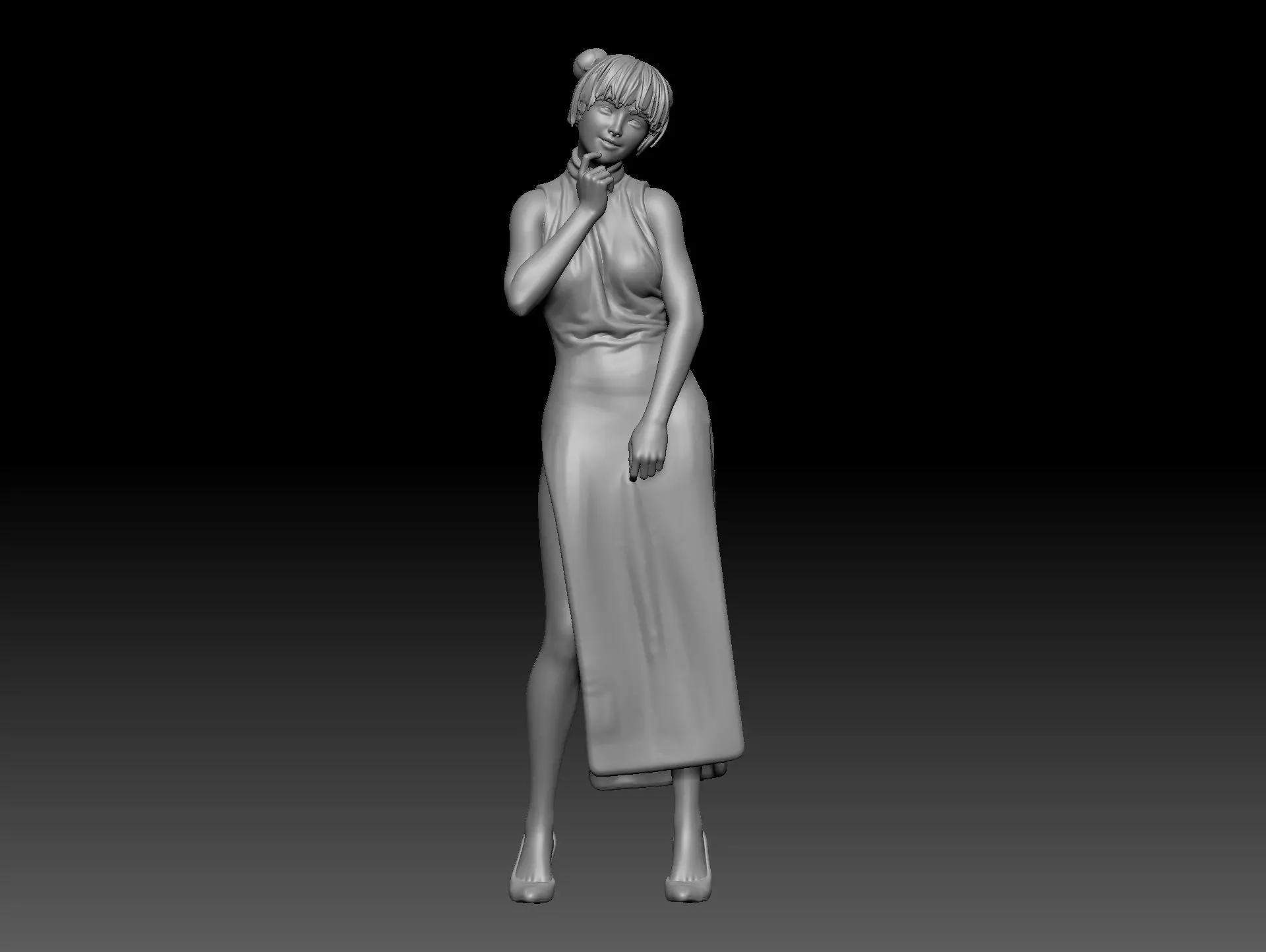 chinese girl 3 3D print model_0