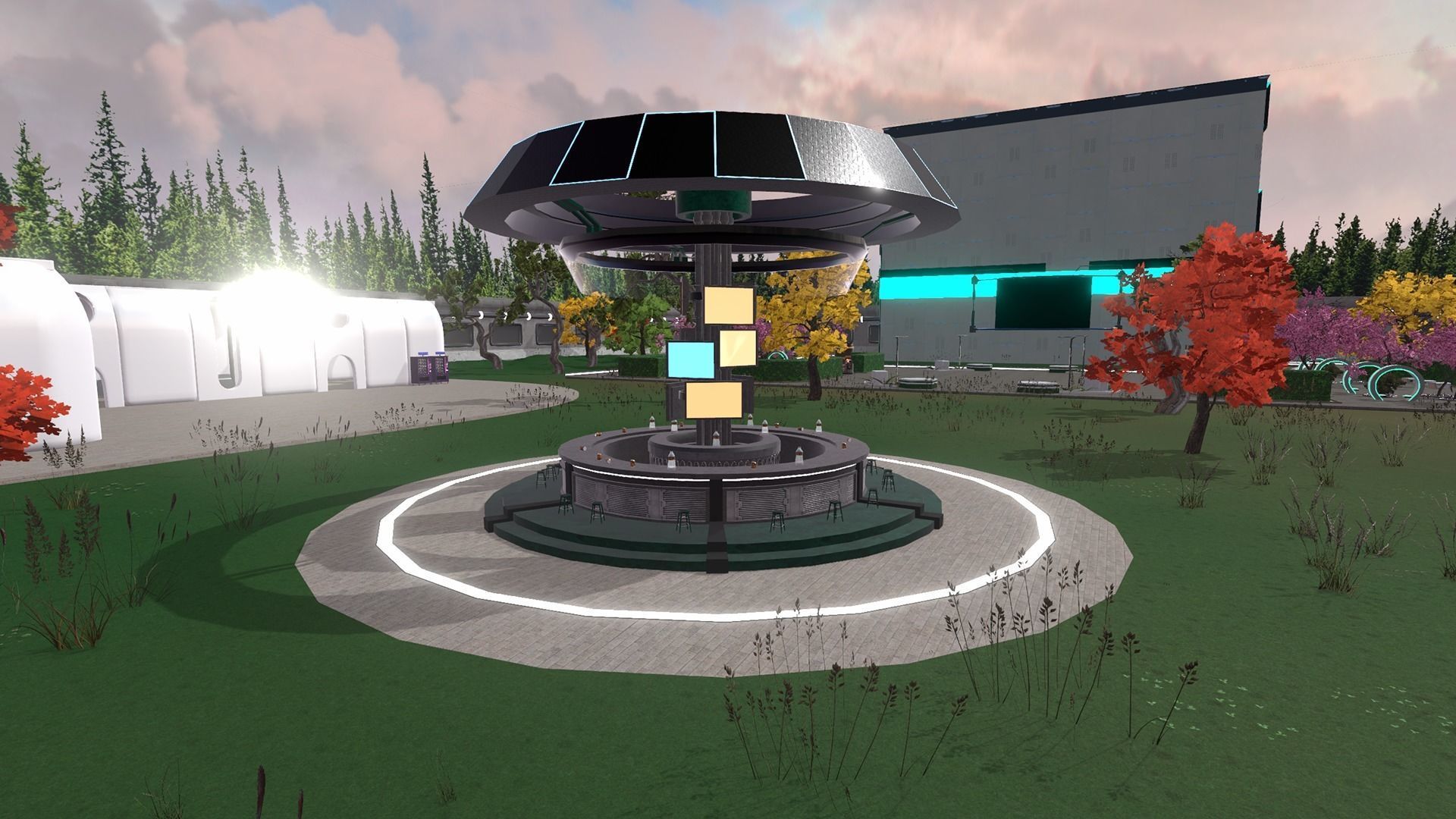 Sci-fi Canteen-Bar Low-poly 3D model_2