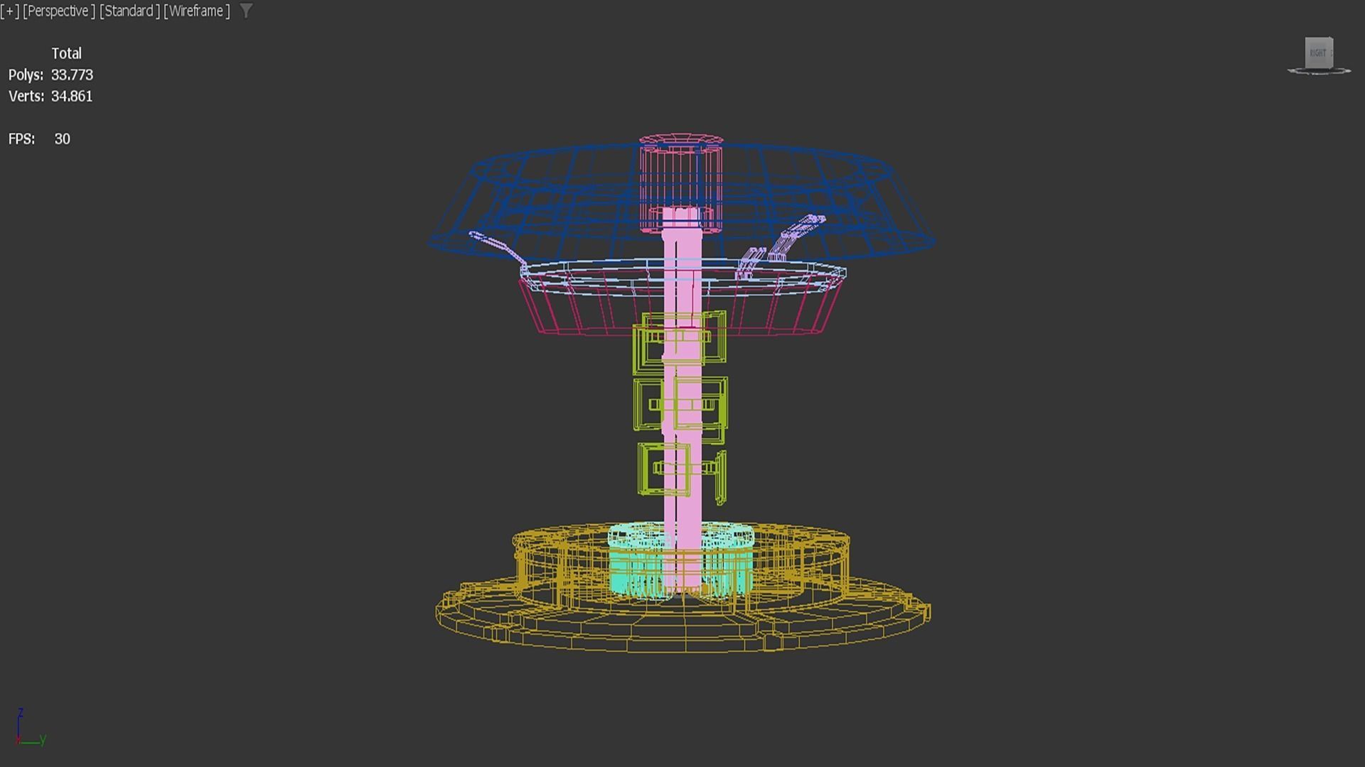 Sci-fi Canteen-Bar Low-poly 3D model_6