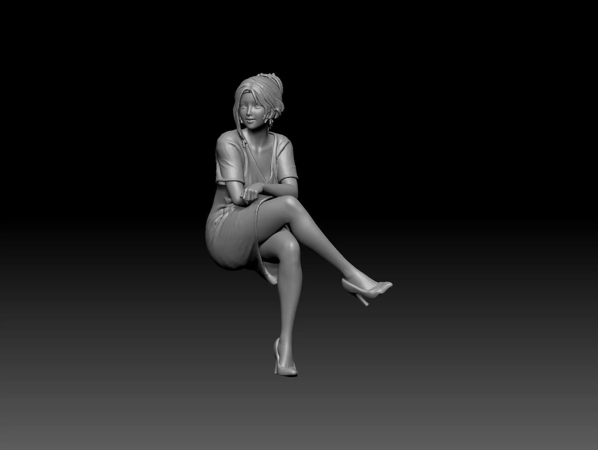 chinese girl 13 3D print model_0