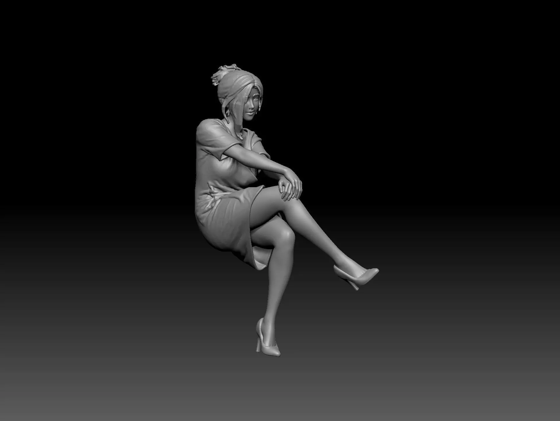 chinese girl 15 3D print model_0