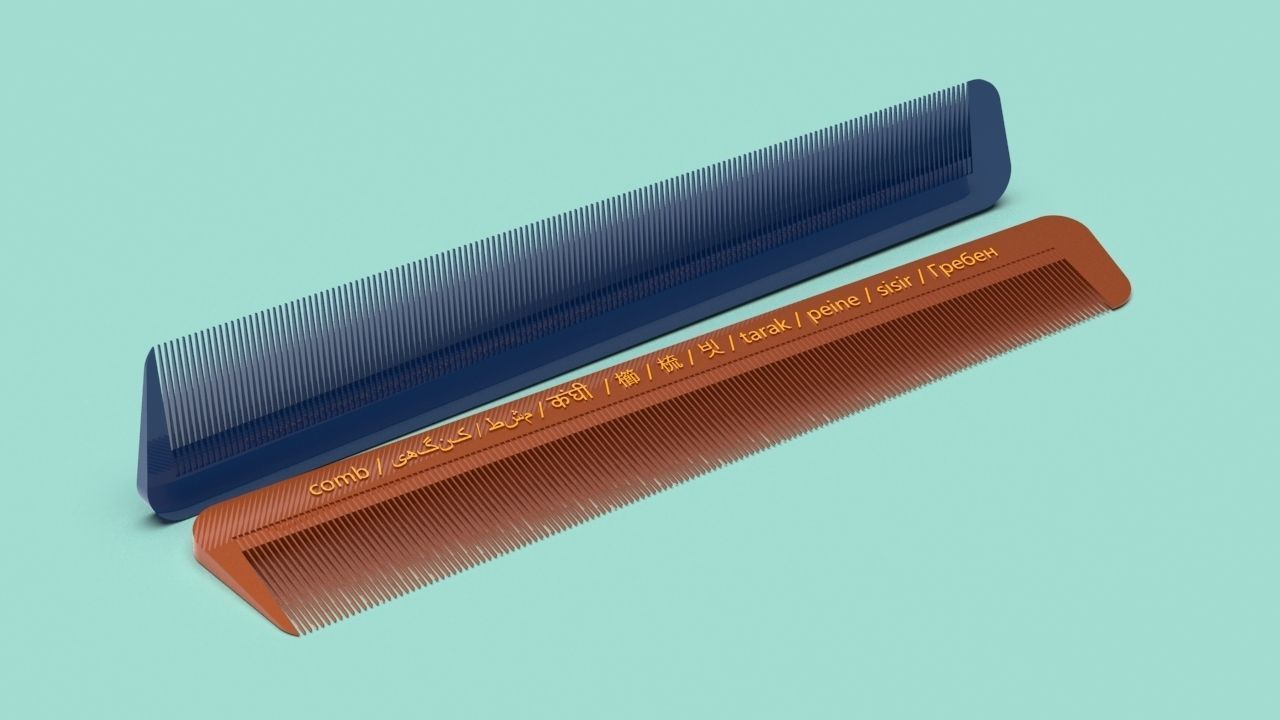Hair Comb 3D print model_7