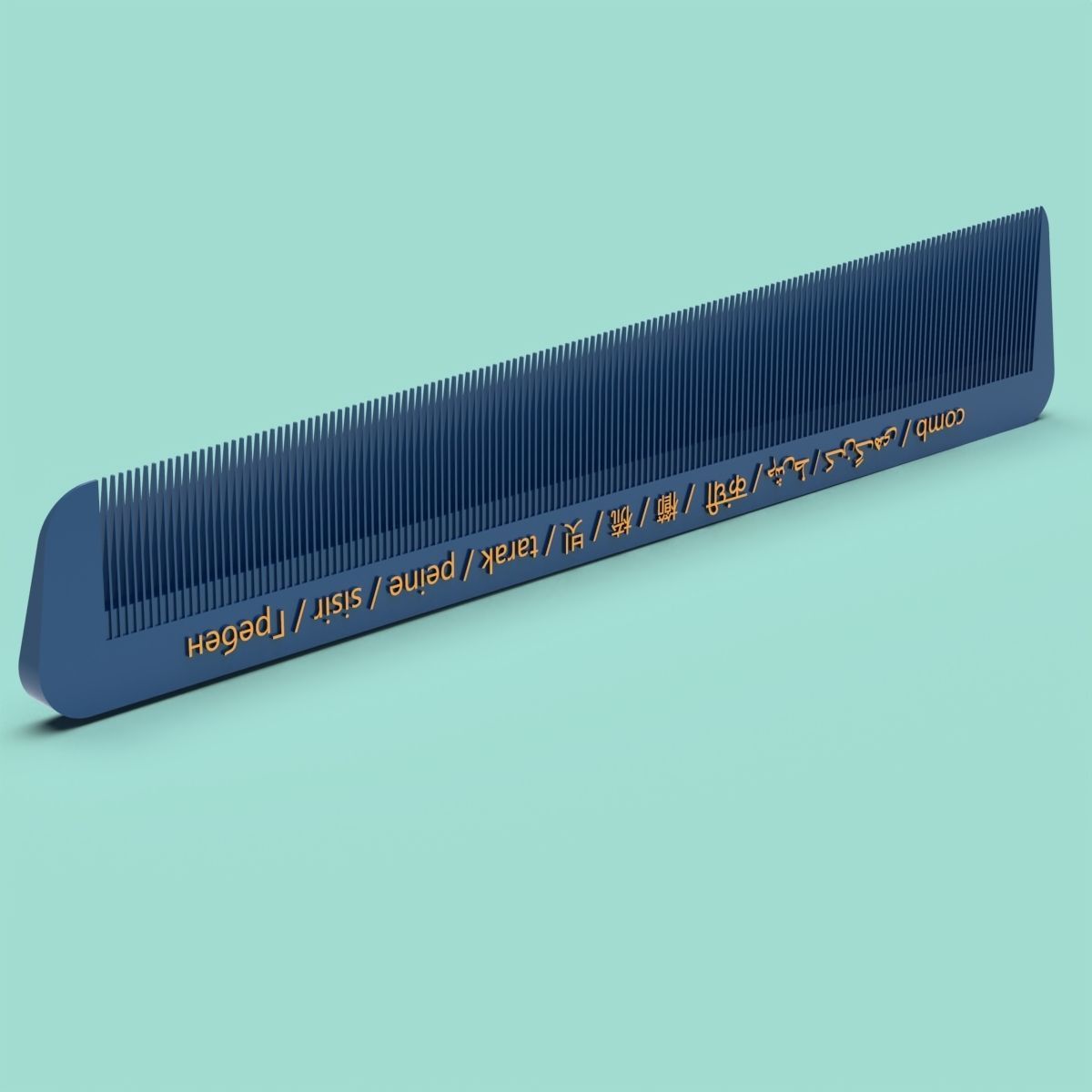 Hair Comb 3D print model_3