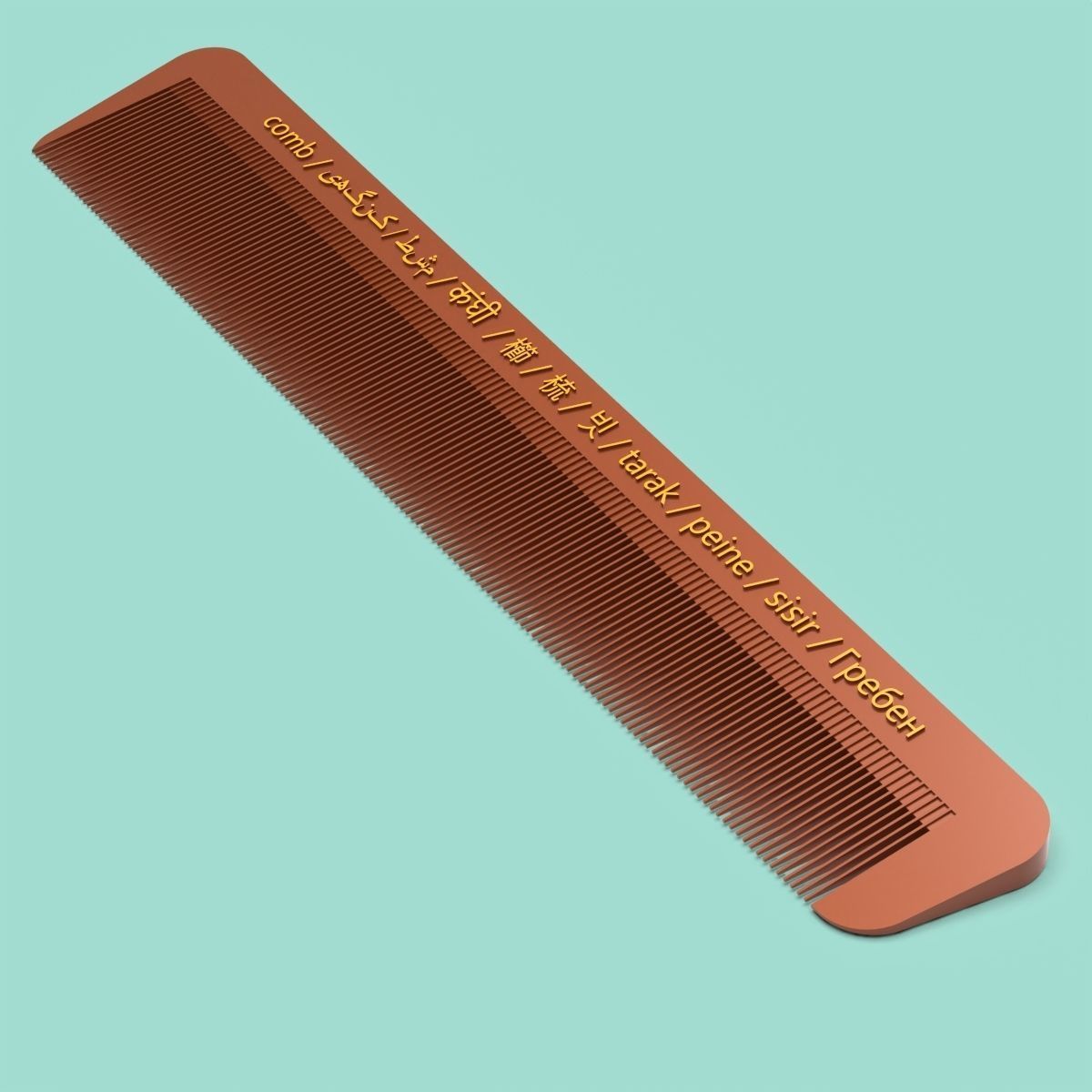 Hair Comb 3D print model_1