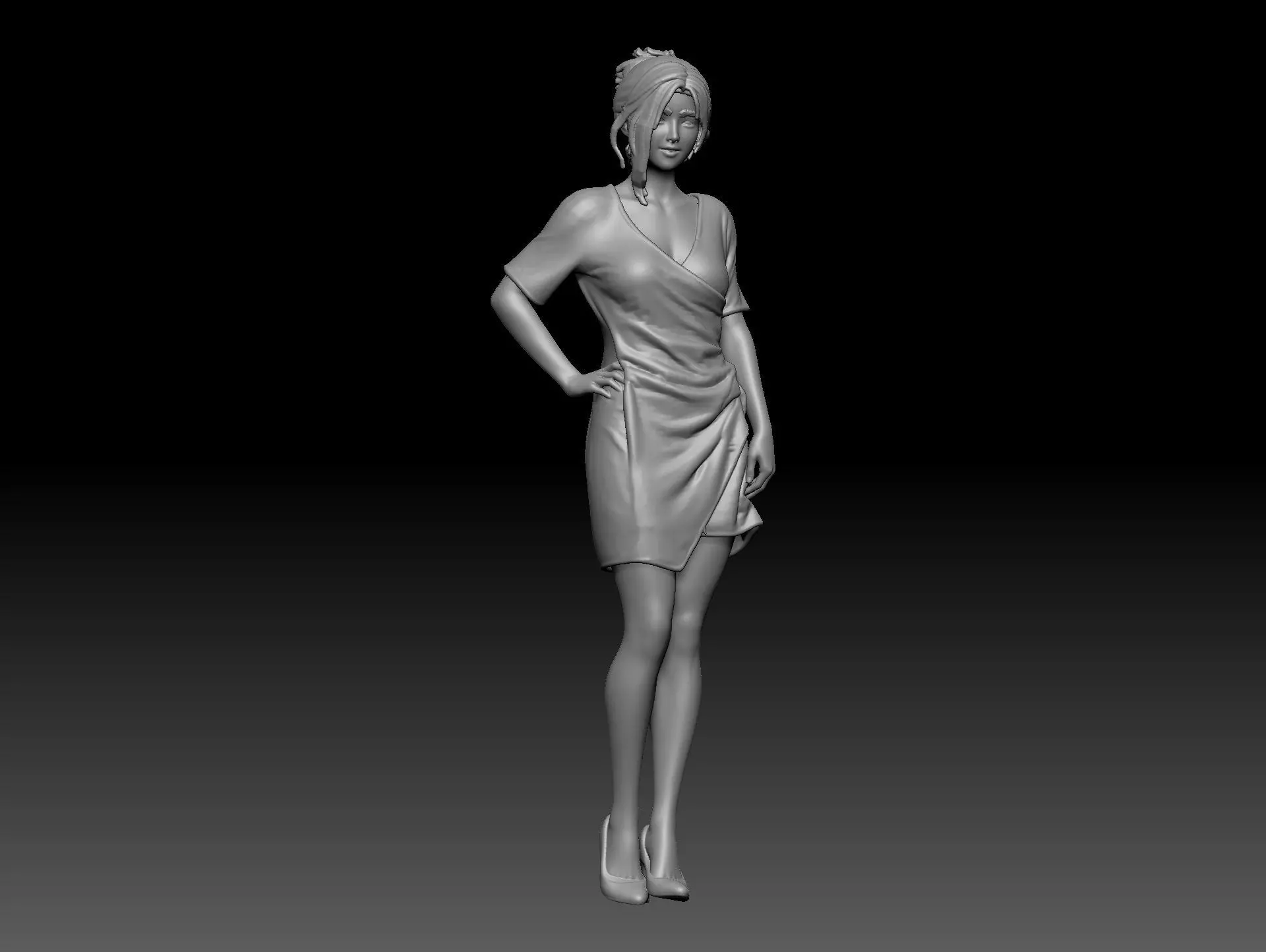 chinese girl 16 3D print model_0