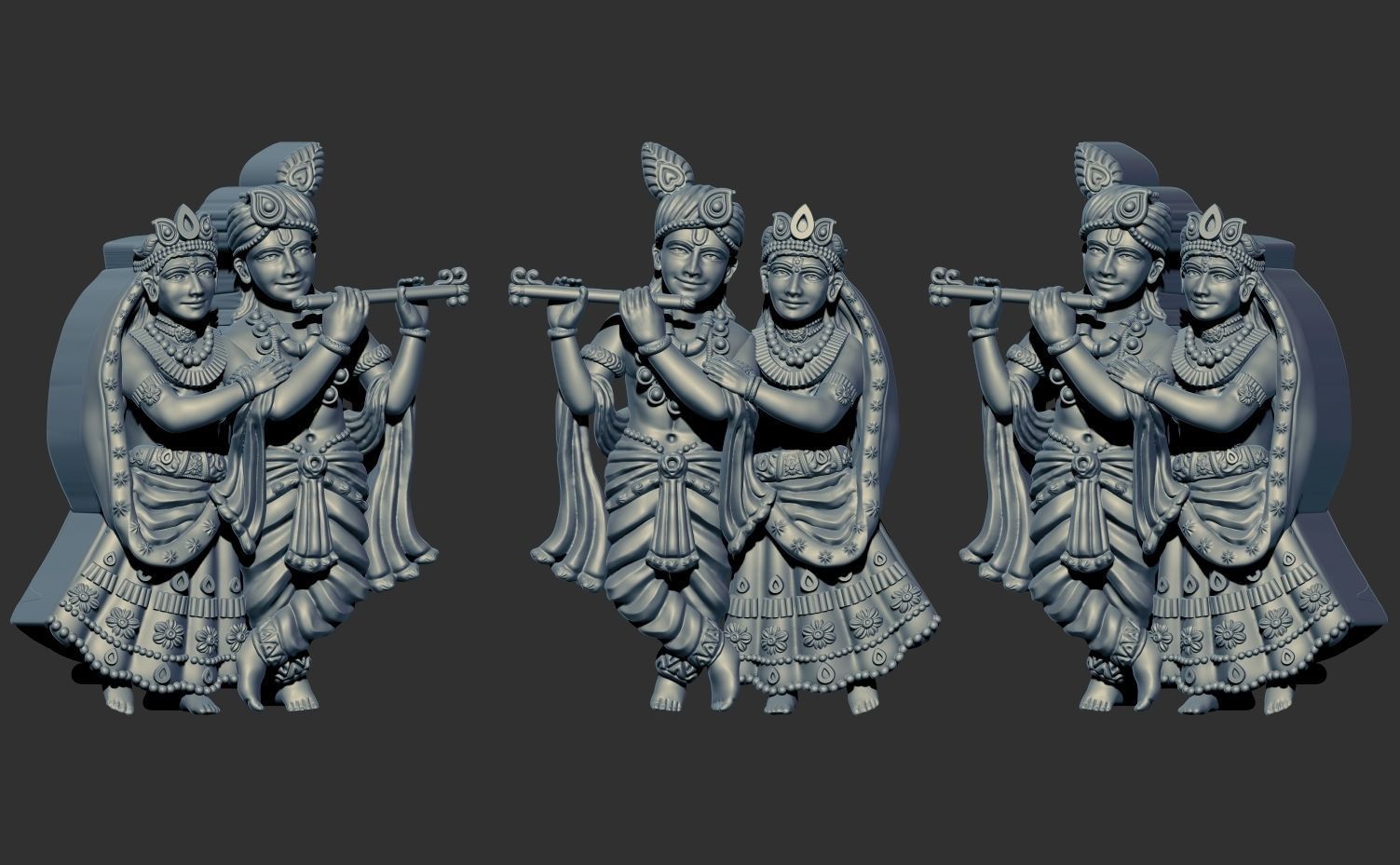 Radhe krishna  3D print model_4