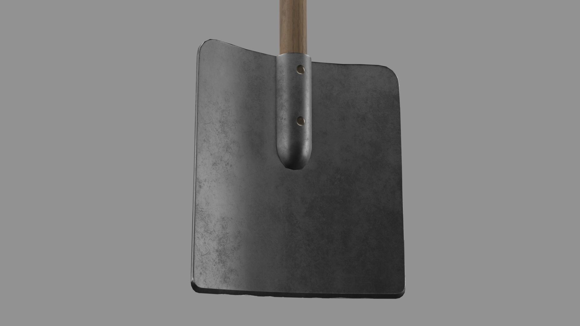Square Shovel Low-poly 3D model_2
