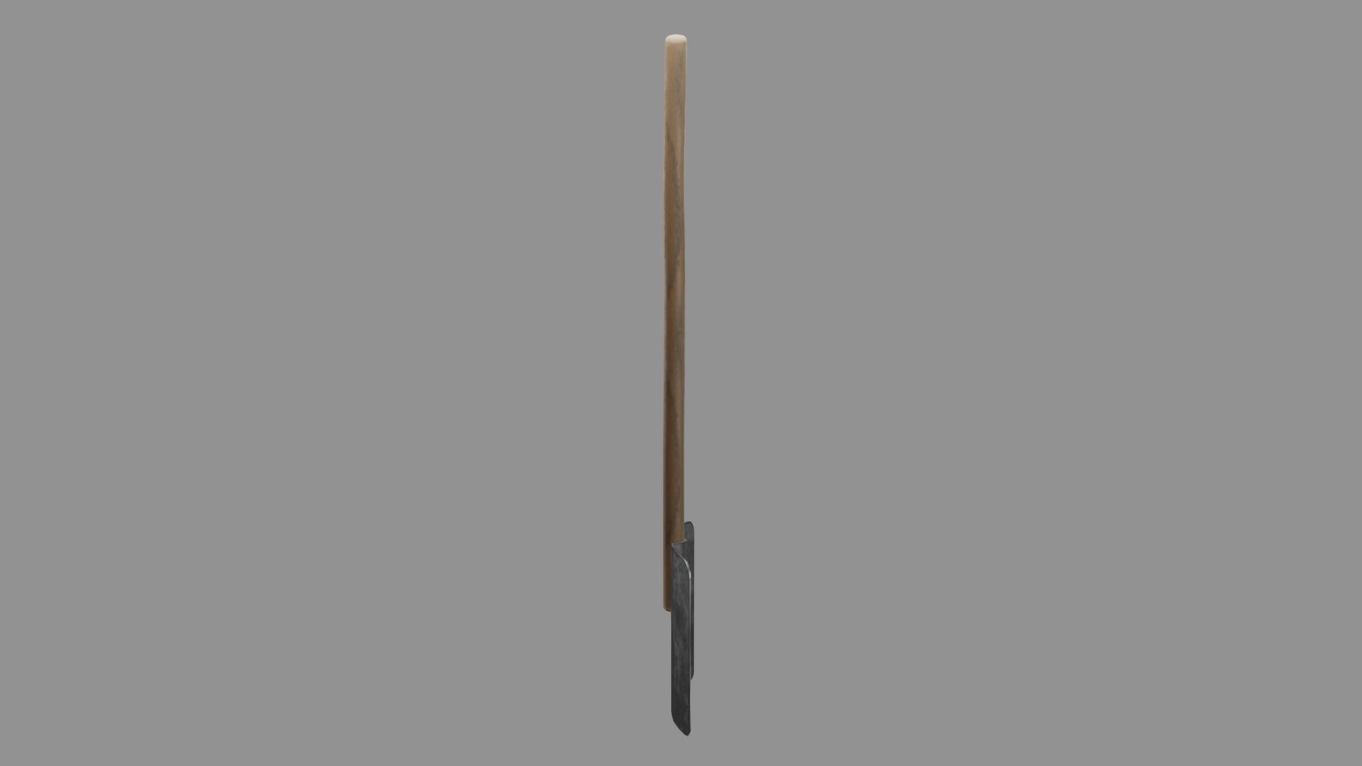 Square Shovel Low-poly 3D model_4