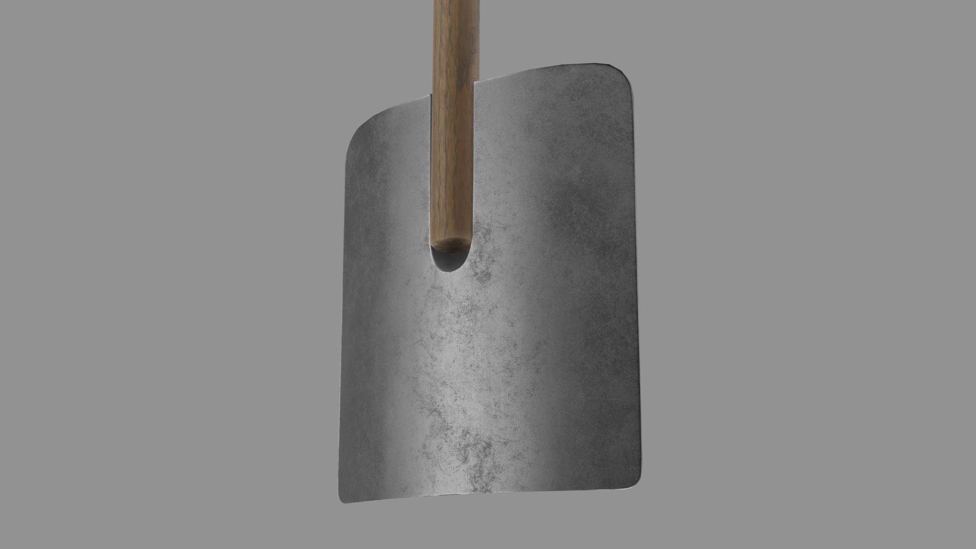 Square Shovel Low-poly 3D model_3