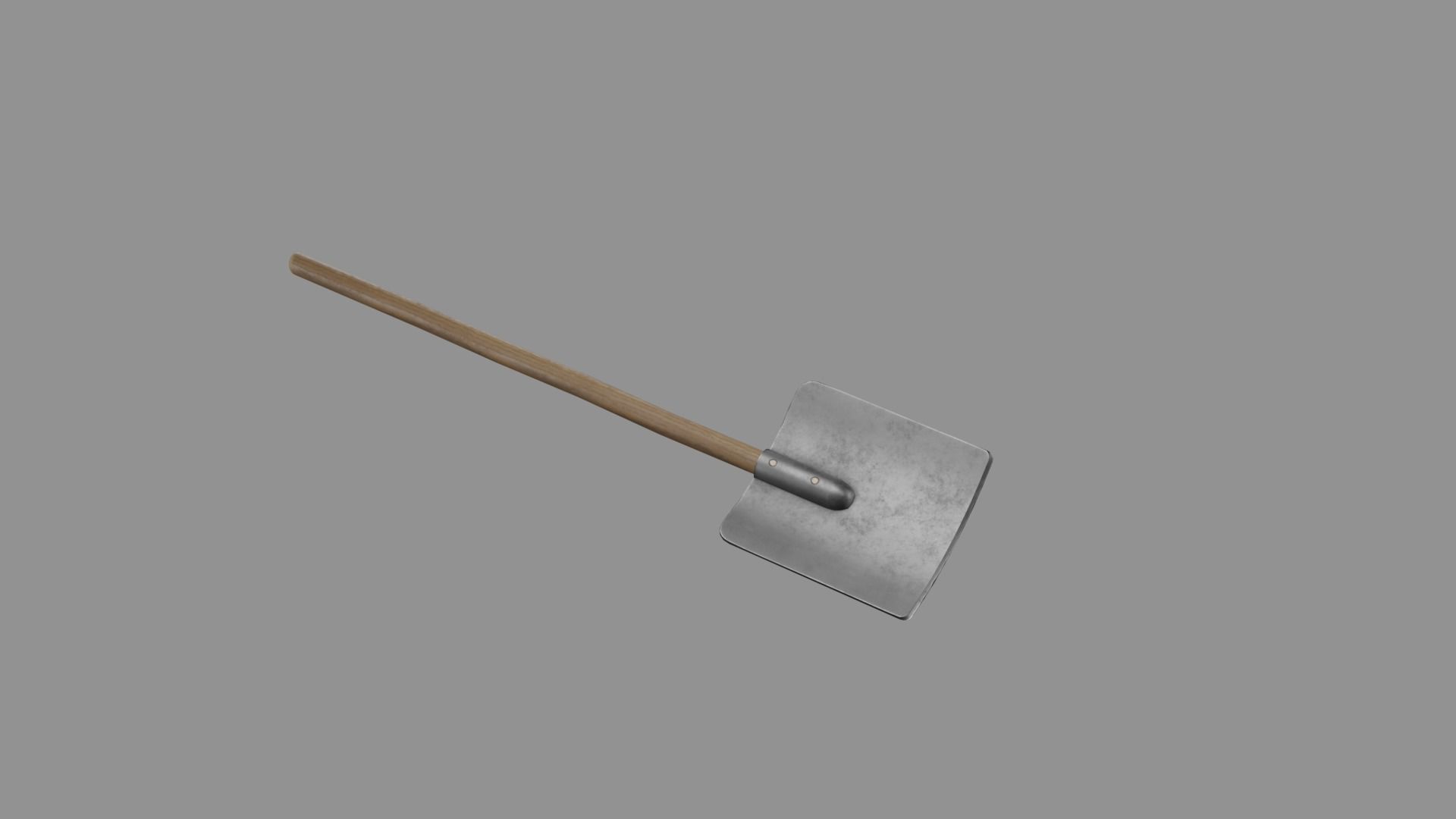 Square Shovel Low-poly 3D model_1