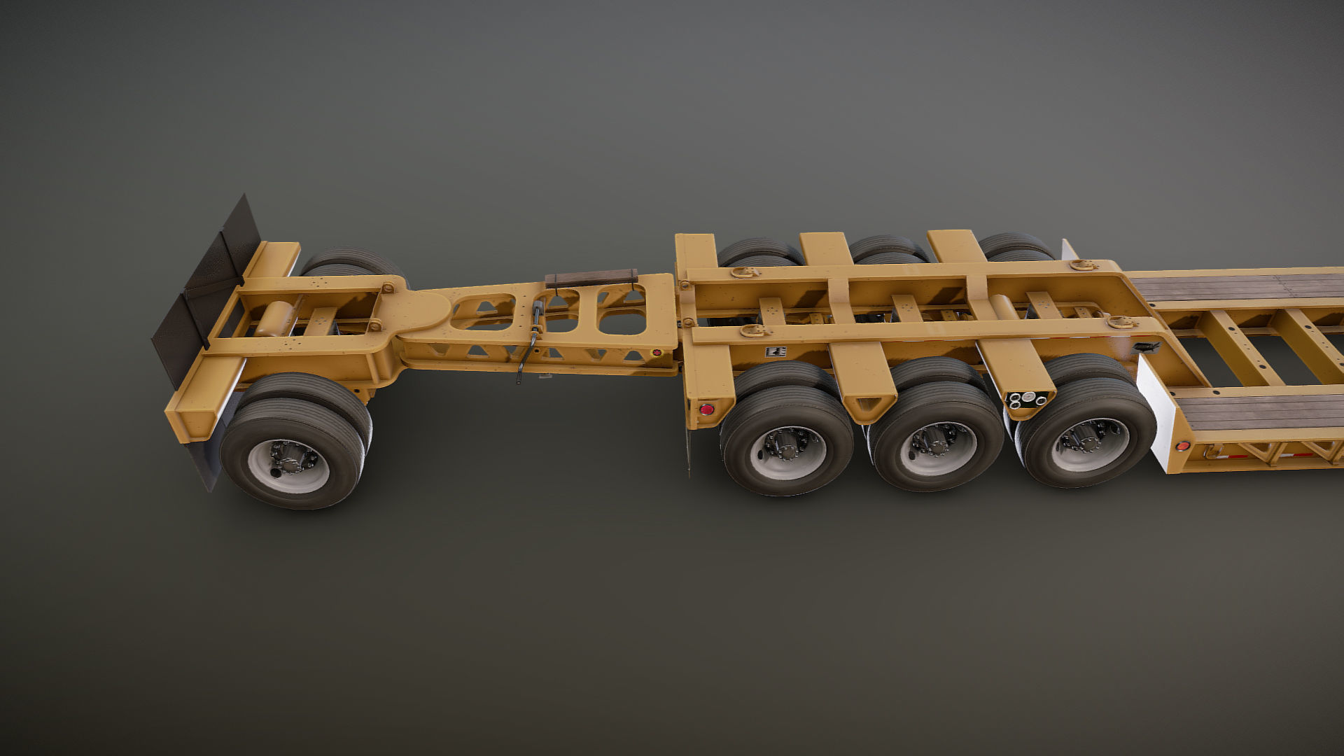 SuperLiner Lowboy trailer Low-poly 3D model_28