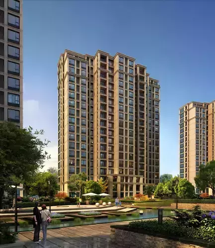 3Dmax fashion city commercial square building 129