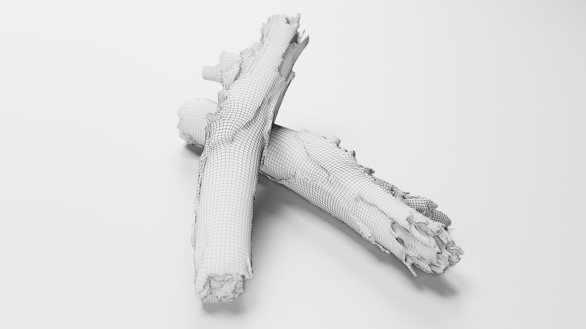 Wooden Stick - 3D Scan Low-poly 3D model_1