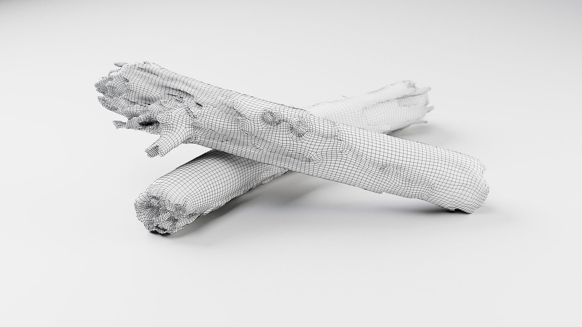 Wooden Stick - 3D Scan Low-poly 3D model_3