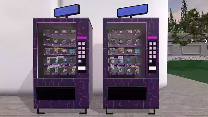 Sci-fi Automat Low-poly 3D model