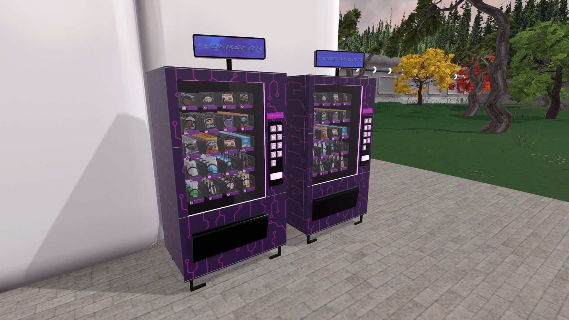 Sci-fi Automat Low-poly 3D model_3