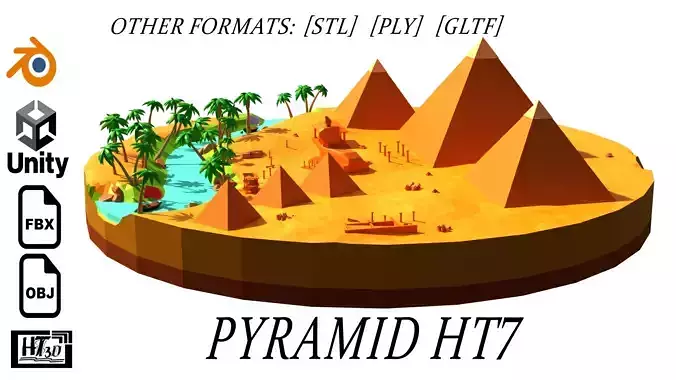 Pyramid  Low-poly 3D model