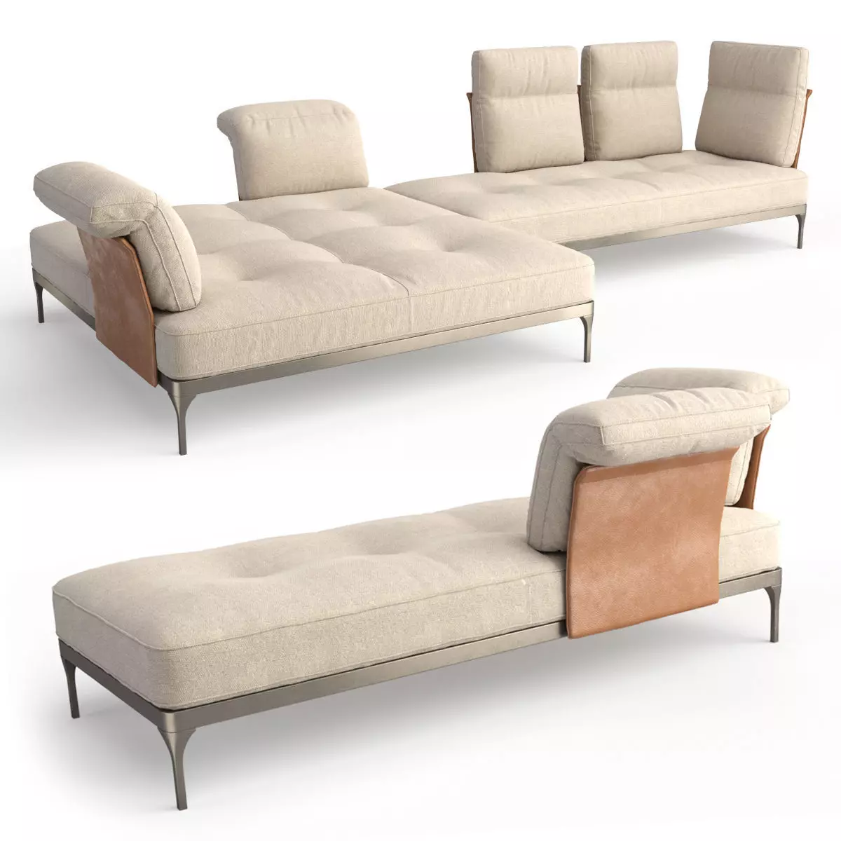 Ada sectional sofa 3D model_0
