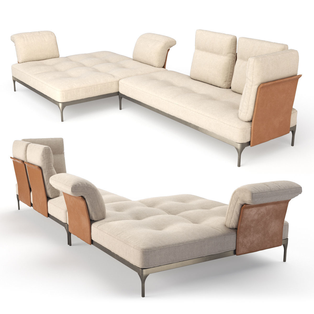 Ada sectional sofa 3D model_3