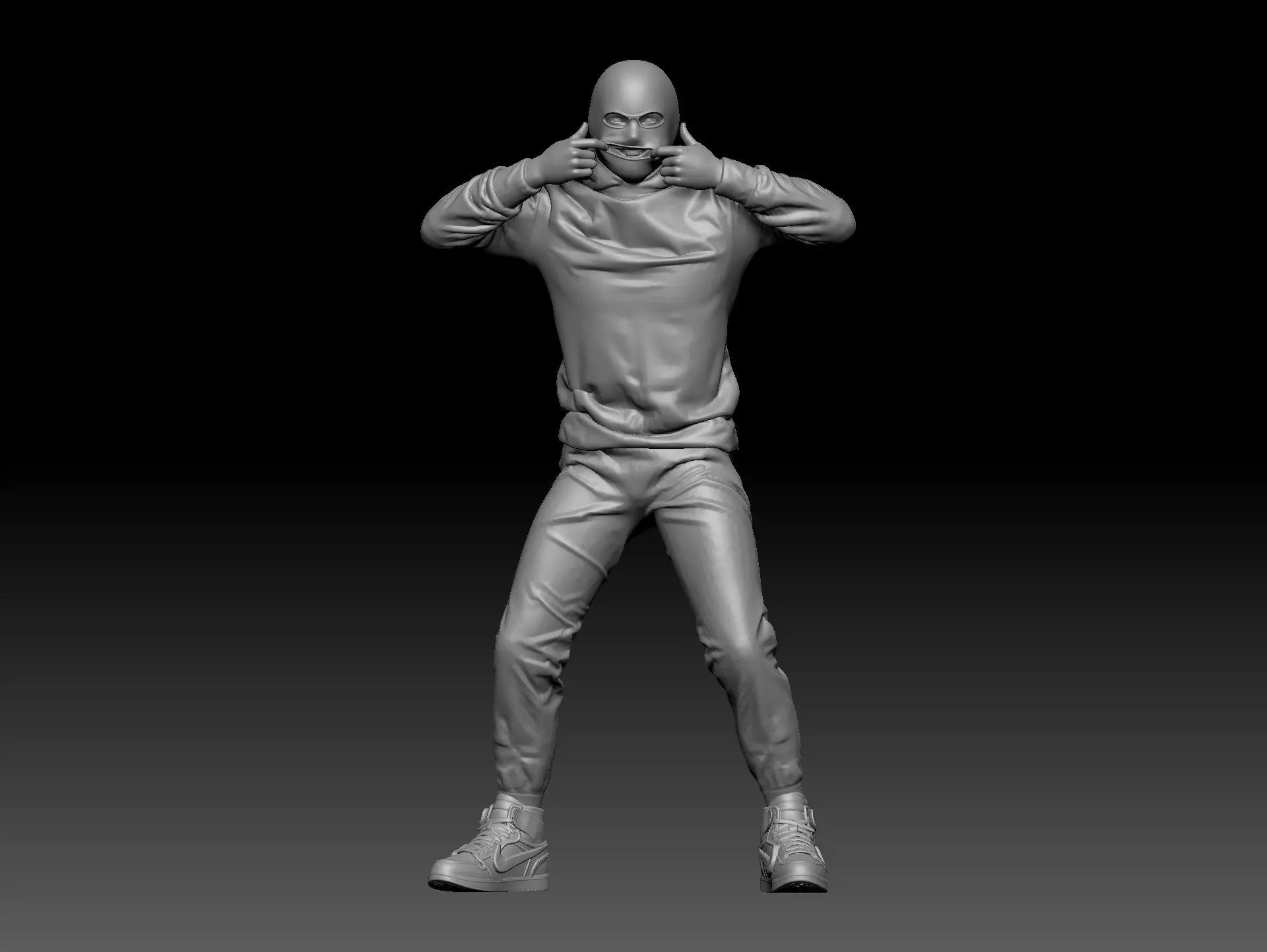 man stand smile 3D print model