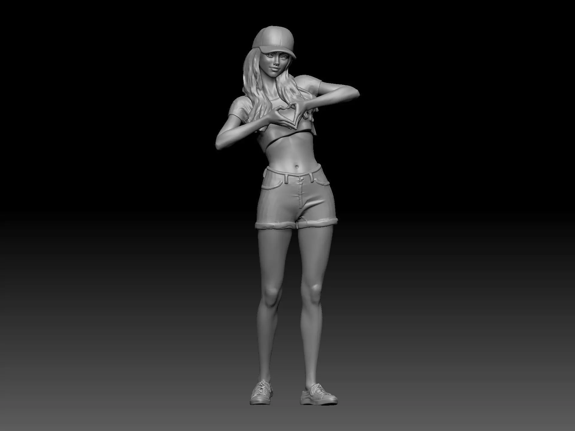 cute girl 1 3D print model_0