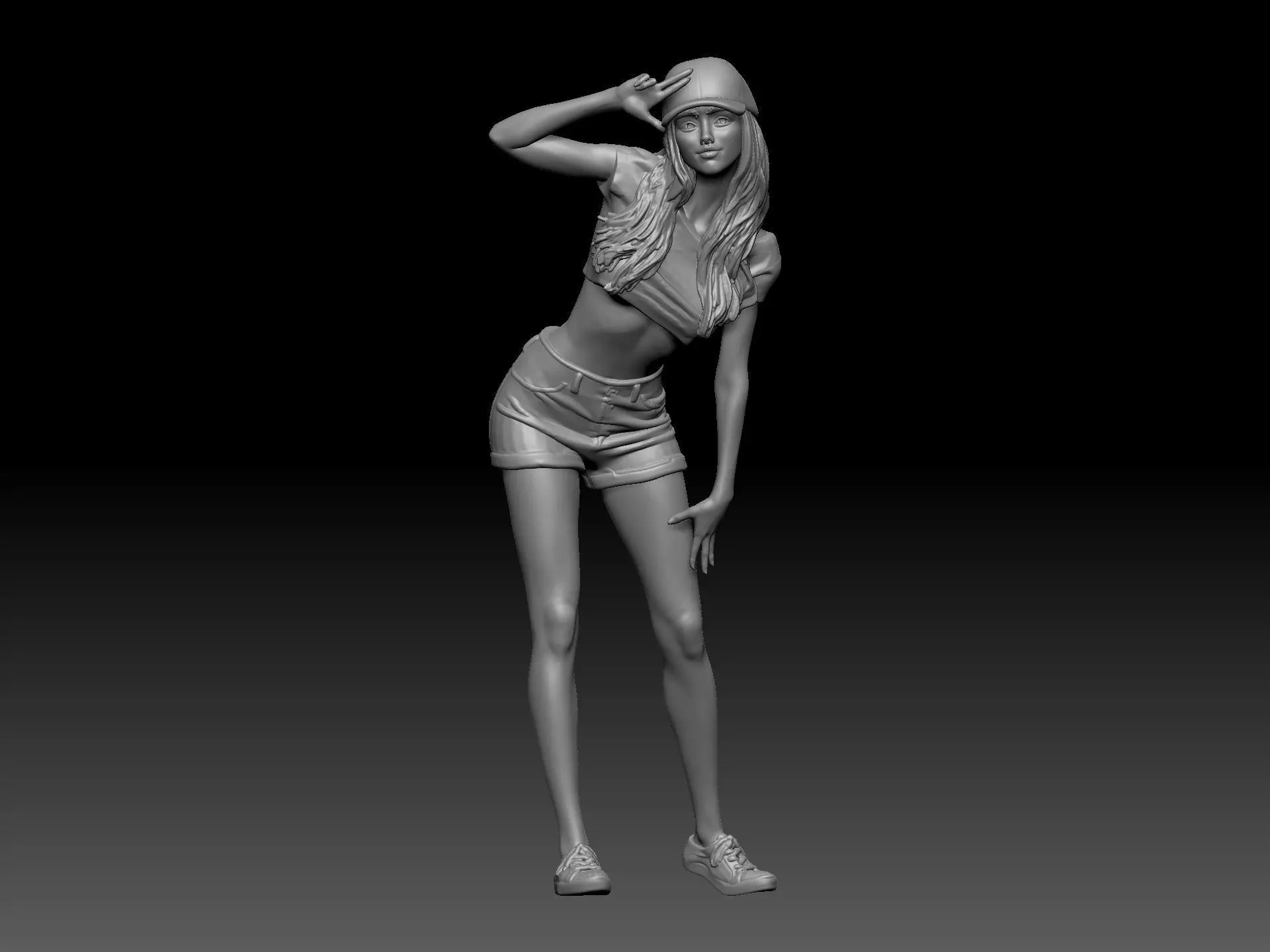 cute girl 2 3D print model_0