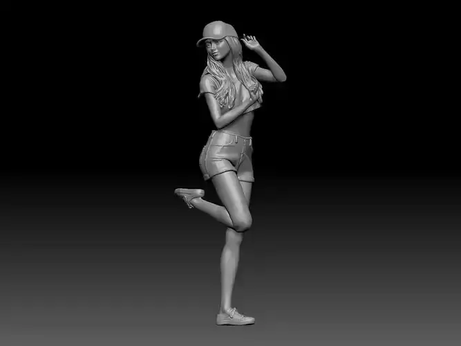 cute girl 3 3D print model