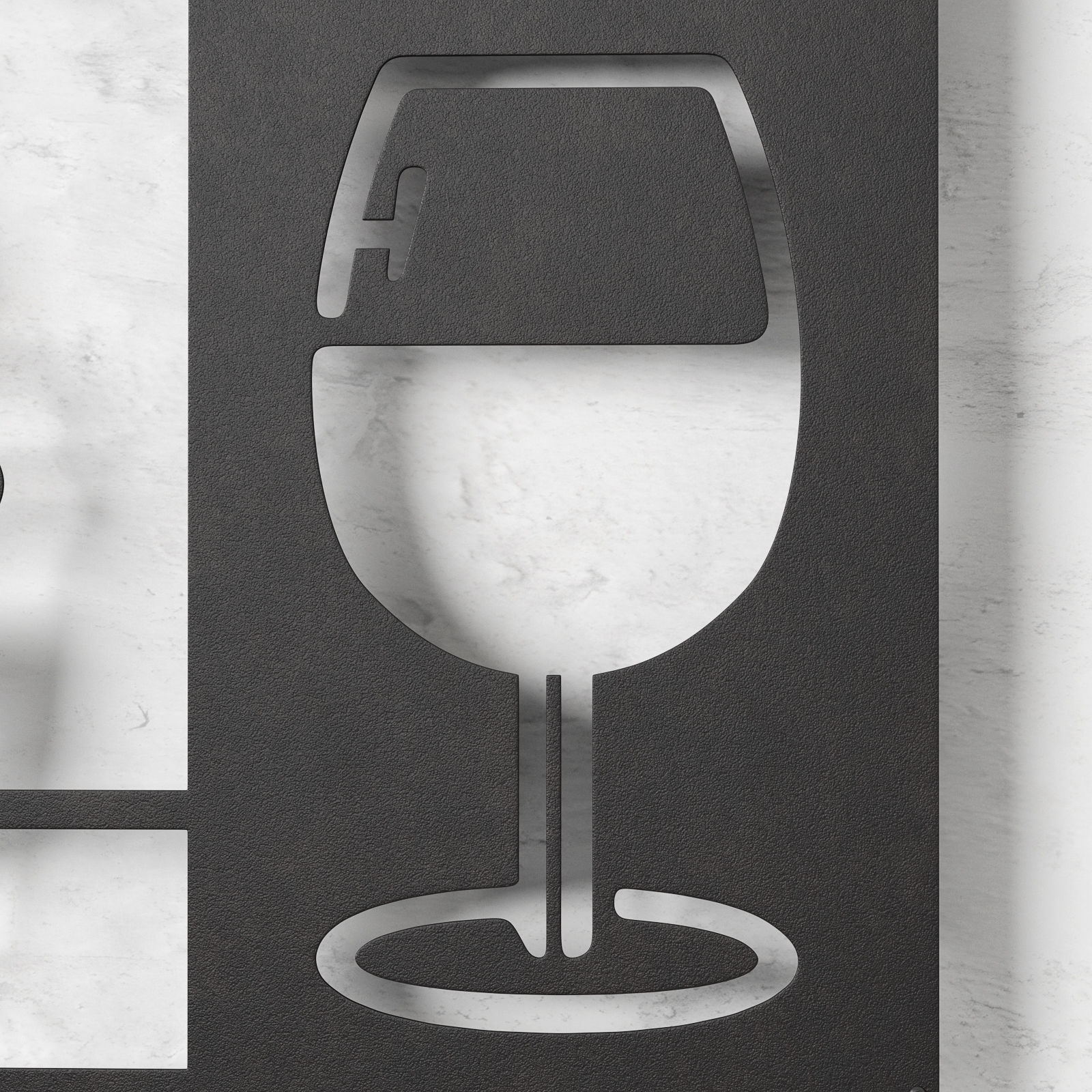 AM PM coffee sign Low-poly 3D model_7