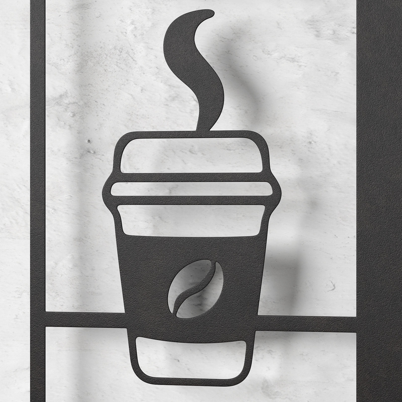 AM PM coffee sign Low-poly 3D model_6