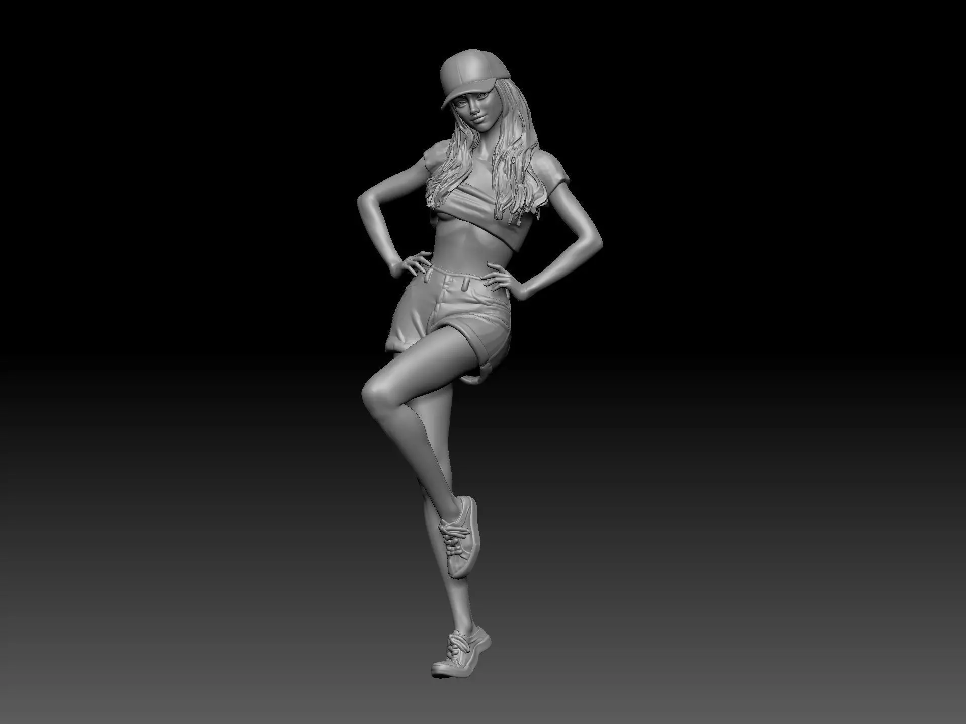 cute girl 5 3D print model_0