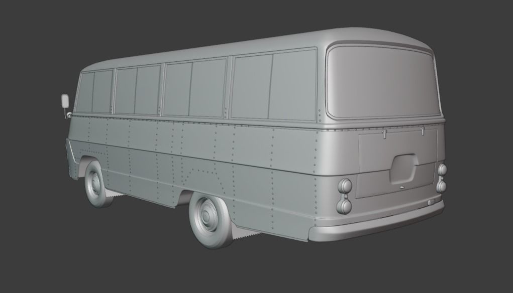 Toyota Light Bus 1963 3D Model left hand drive version 3D model_17