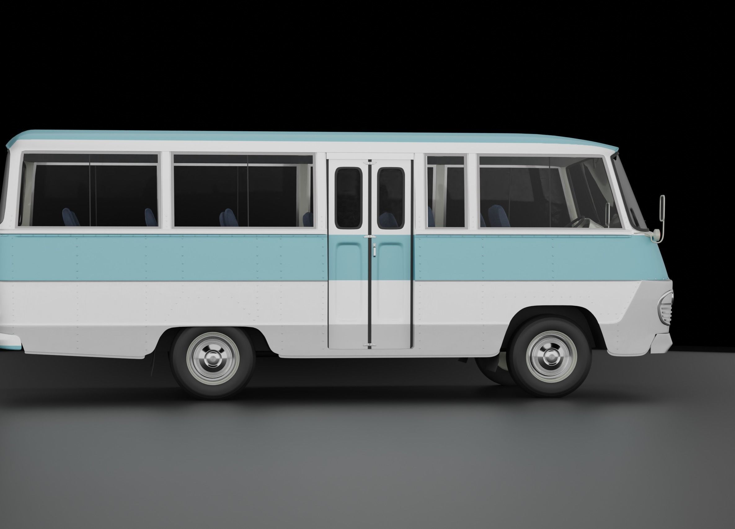 Toyota Light Bus 1963 3D Model left hand drive version 3D model_9