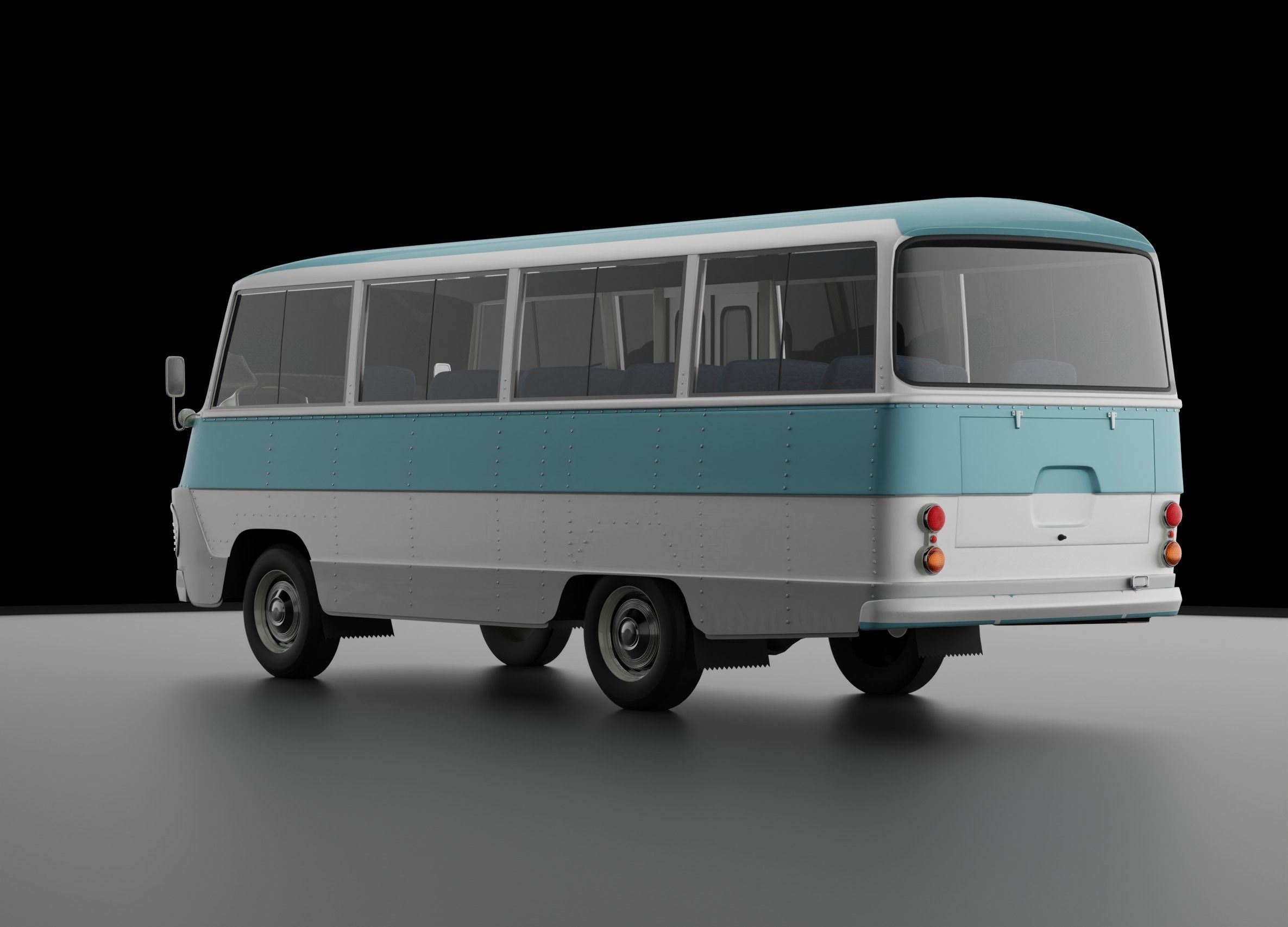 Toyota Light Bus 1963 3D Model left hand drive version 3D model_5