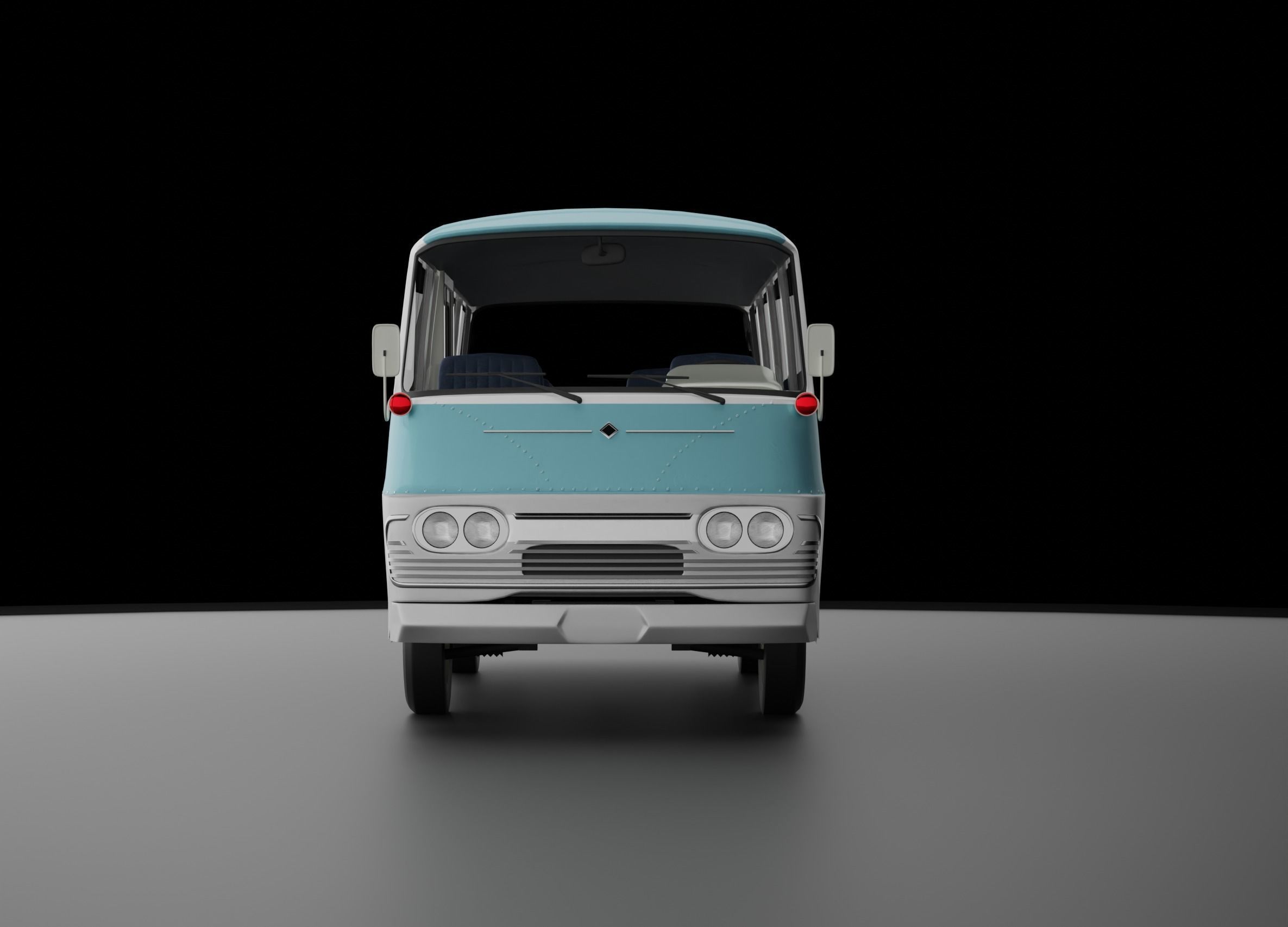 Toyota Light Bus 1963 3D Model left hand drive version 3D model_2