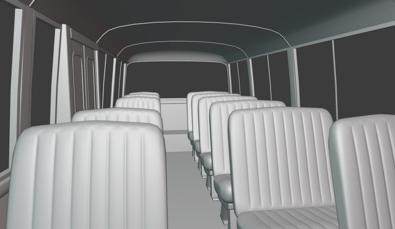 Toyota Light Bus 1963 3D Model left hand drive version 3D model_10