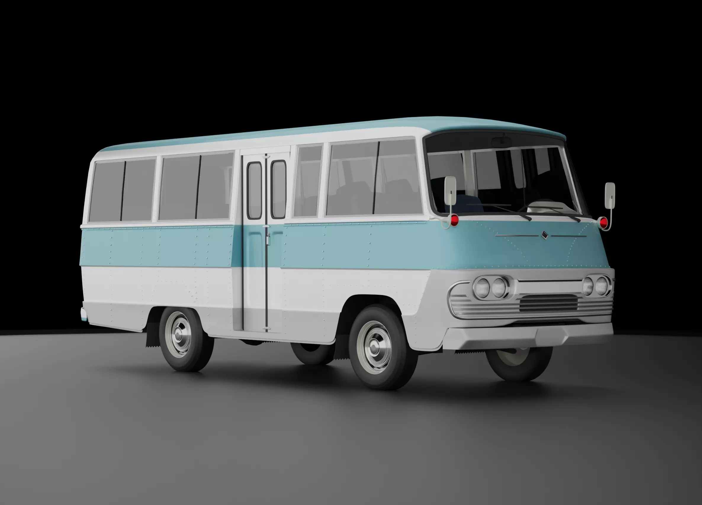 Toyota Light Bus 1963 3D Model left hand drive version 3D model_0