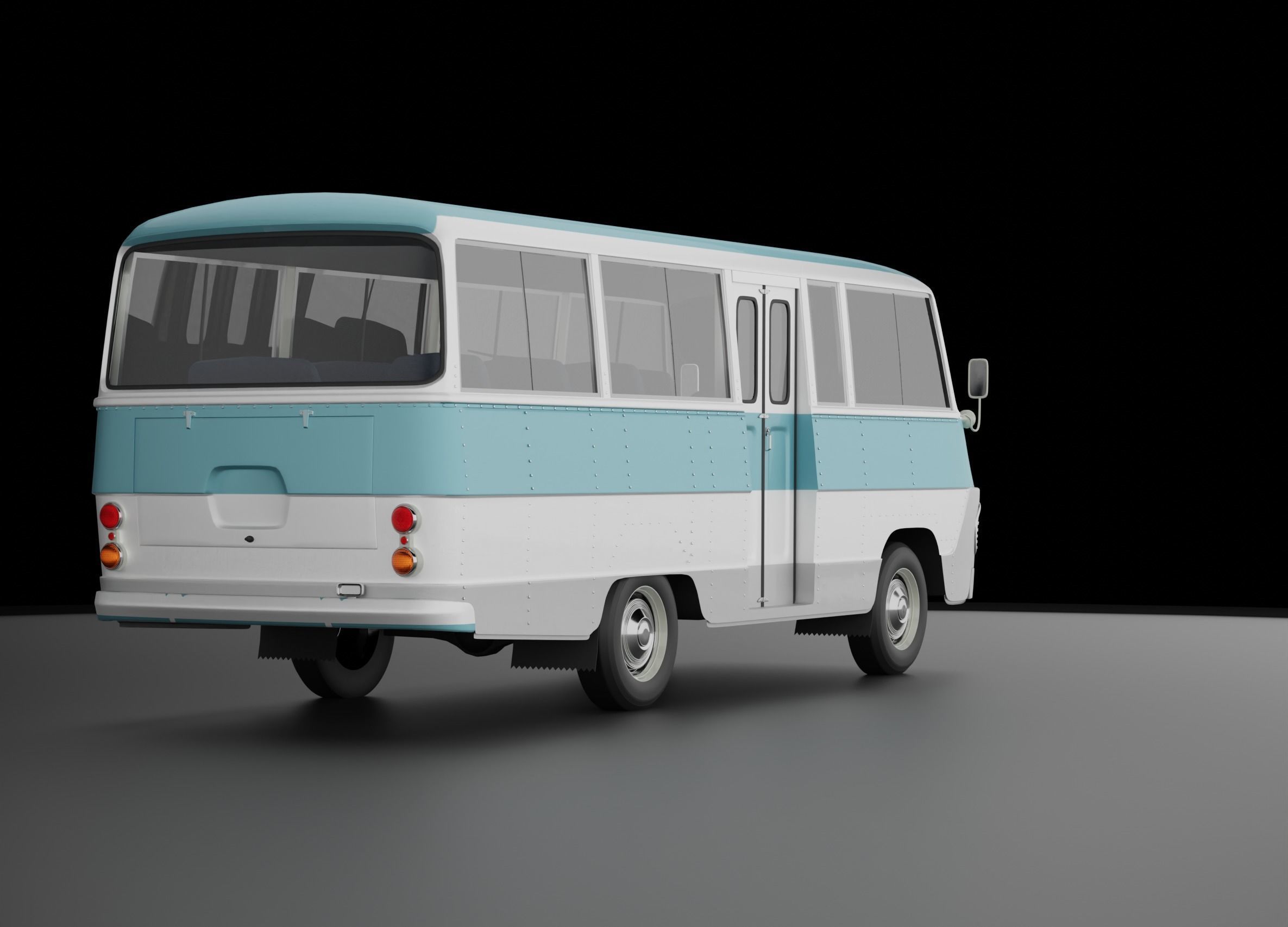 Toyota Light Bus 1963 3D Model left hand drive version 3D model_7