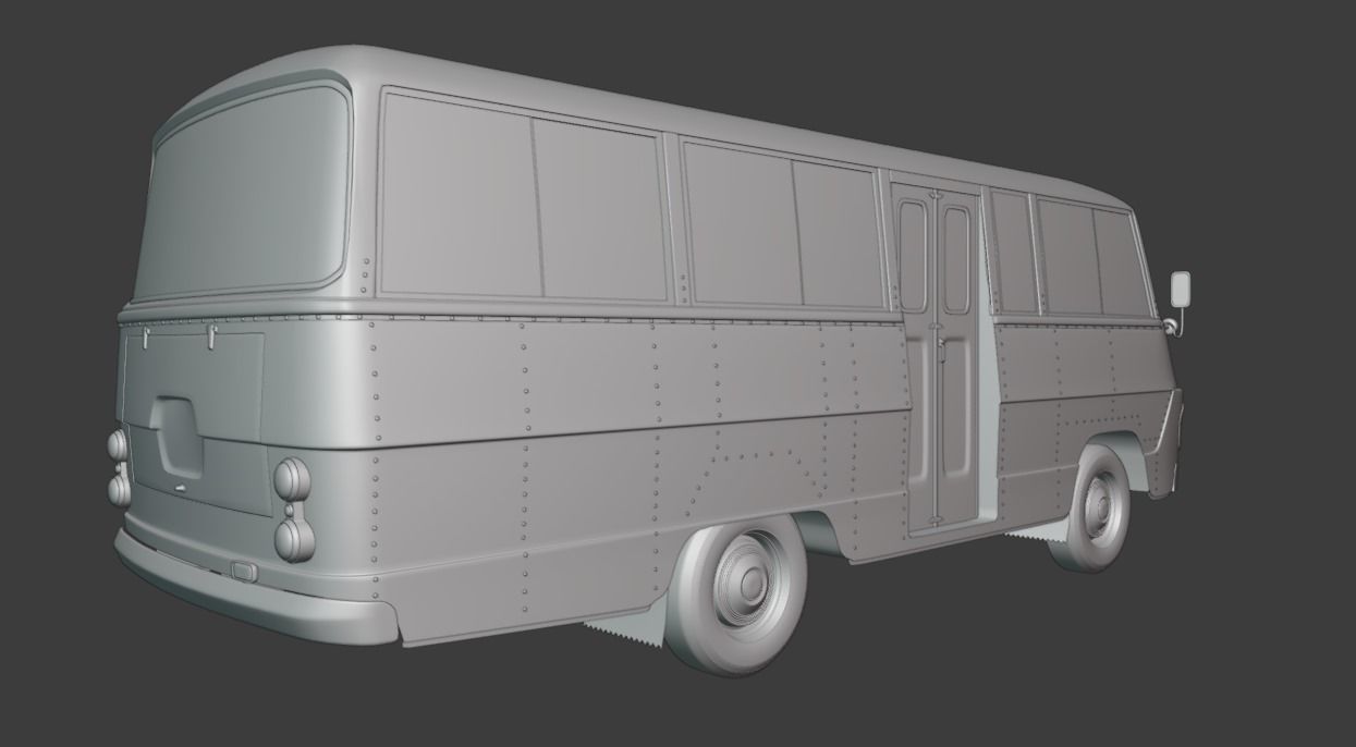 Toyota Light Bus 1963 3D Model left hand drive version 3D model_12