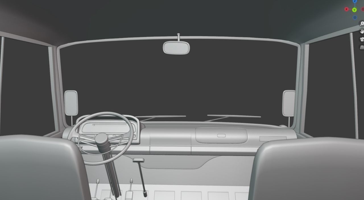 Toyota Light Bus 1963 3D Model left hand drive version 3D model_16