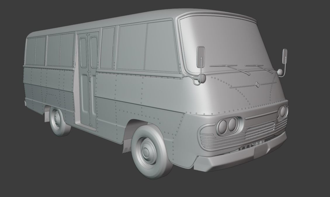 Toyota Light Bus 1963 3D Model left hand drive version 3D model_18