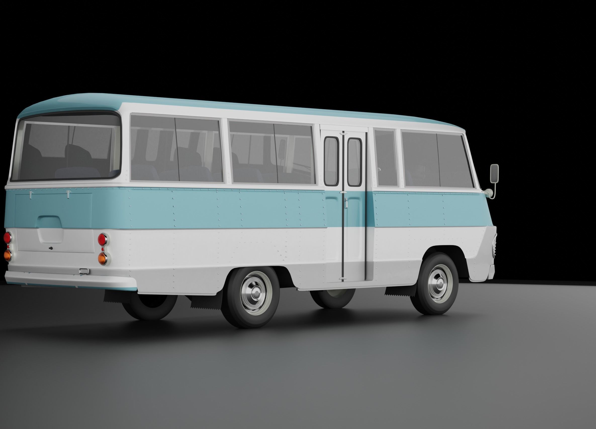 Toyota Light Bus 1963 3D Model left hand drive version 3D model_8