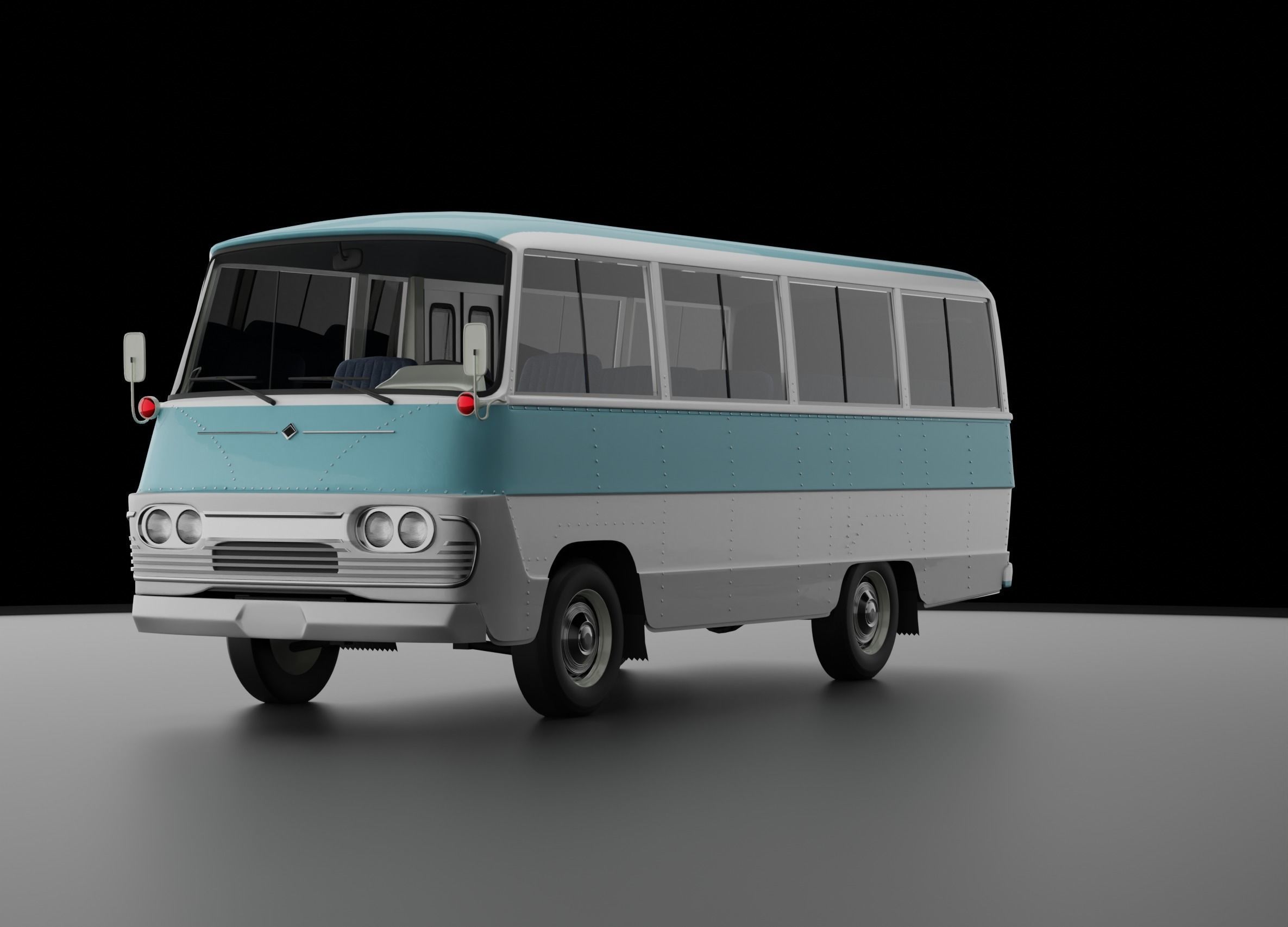 Toyota Light Bus 1963 3D Model left hand drive version 3D model_3