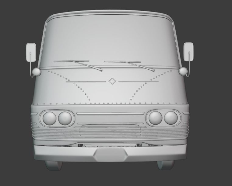 Toyota Light Bus 1963 3D Model left hand drive version 3D model_19