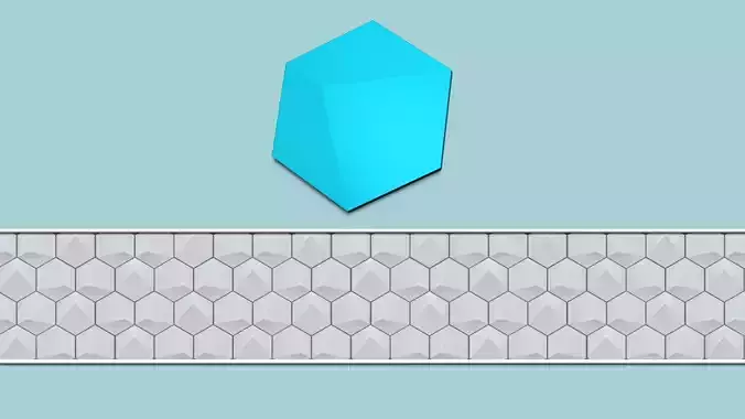 Hexagonal Wall Panel A02 - Interior Design Decoration